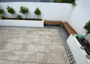 Renovated outdoor modern patio area, image 2