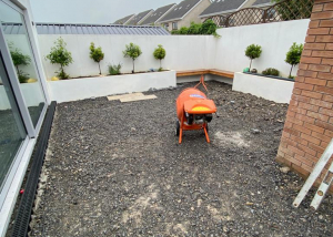 Outdoor renovation for new patio