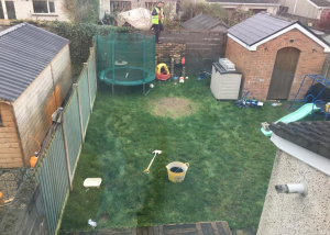 Garden before patio was installed